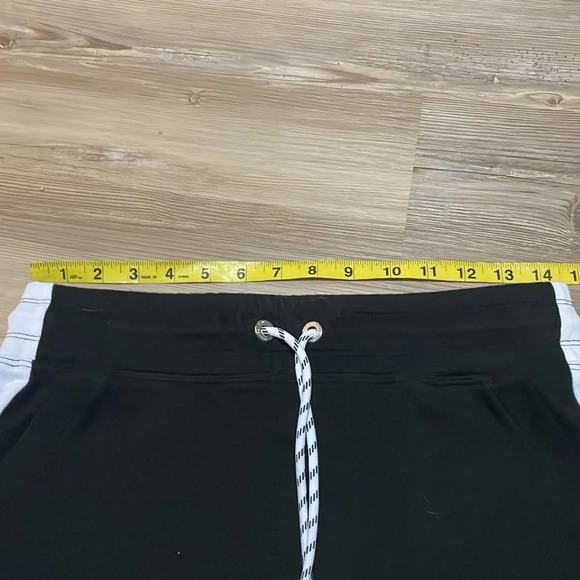 Calvin Klein Side Stripe Athletic mini Skirt Drawstring Size S Black Active - Picture 4 of 13